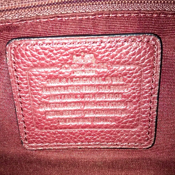 (EUC) Coach Cary Shoulder Bag/Wine Colored Leather - Picture 11 of 11
